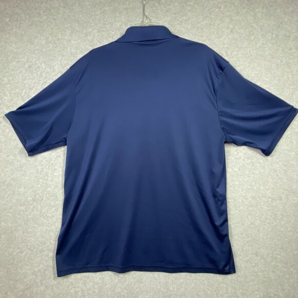 Hanes Polo Mens Sz XL Navy Cool DRI Performance Short Sleeve Shirt 3 Button - Picture 2 of 7
